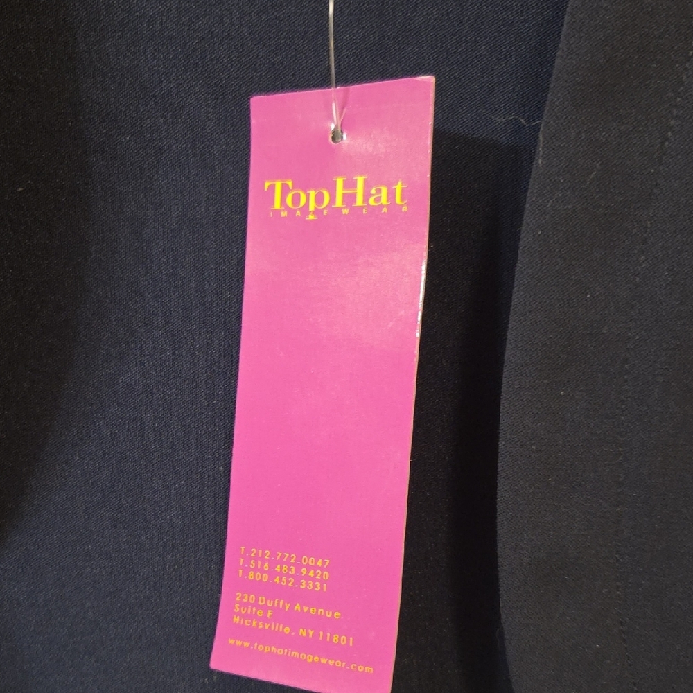 $5/$25-NWT-Navy Cropped Bolero with Bright Stripe Cuffs - Picture 4 of 8